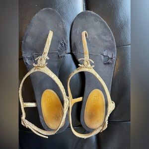 Chanel CC logo sandals